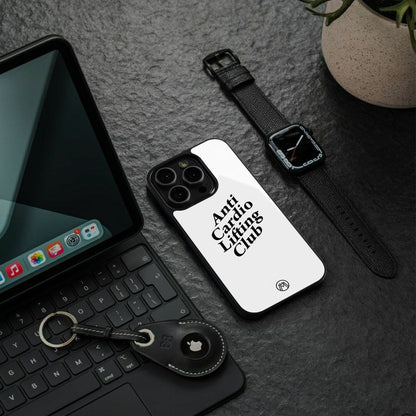anti cardio lifting club back phone cover | glass case for iphone 16 pro