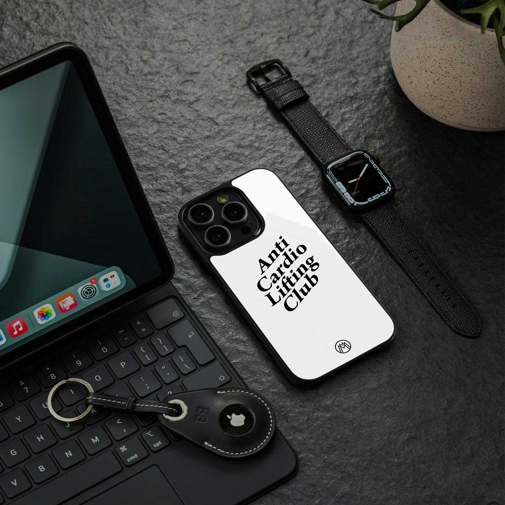 anti cardio lifting club back phone cover | glass case for iphone 16e