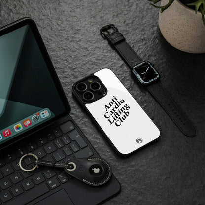 anti cardio lifting club back phone cover | glass case for iphone 16e