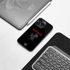 Anti Social Black Phone Cover | Glass Case