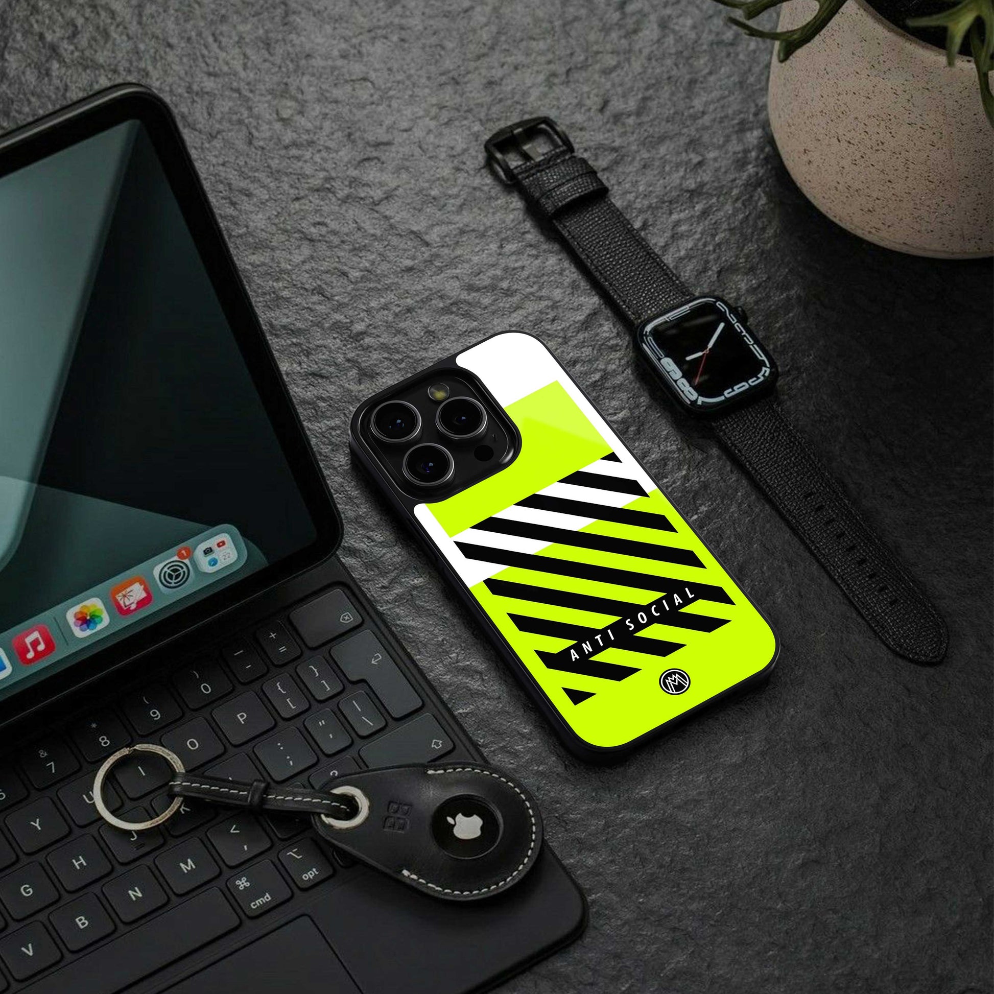 anti social back phone cover | glass case for samsung galaxy s24 ultra