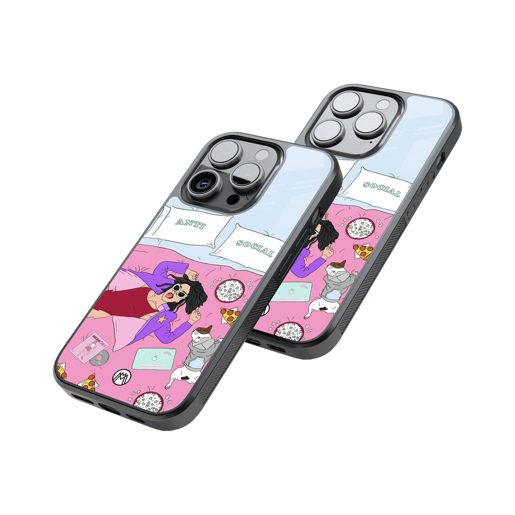 Protective Glass Back Phone Case Compatible with iPhone, Samsung, OnePlus, Pixel & More