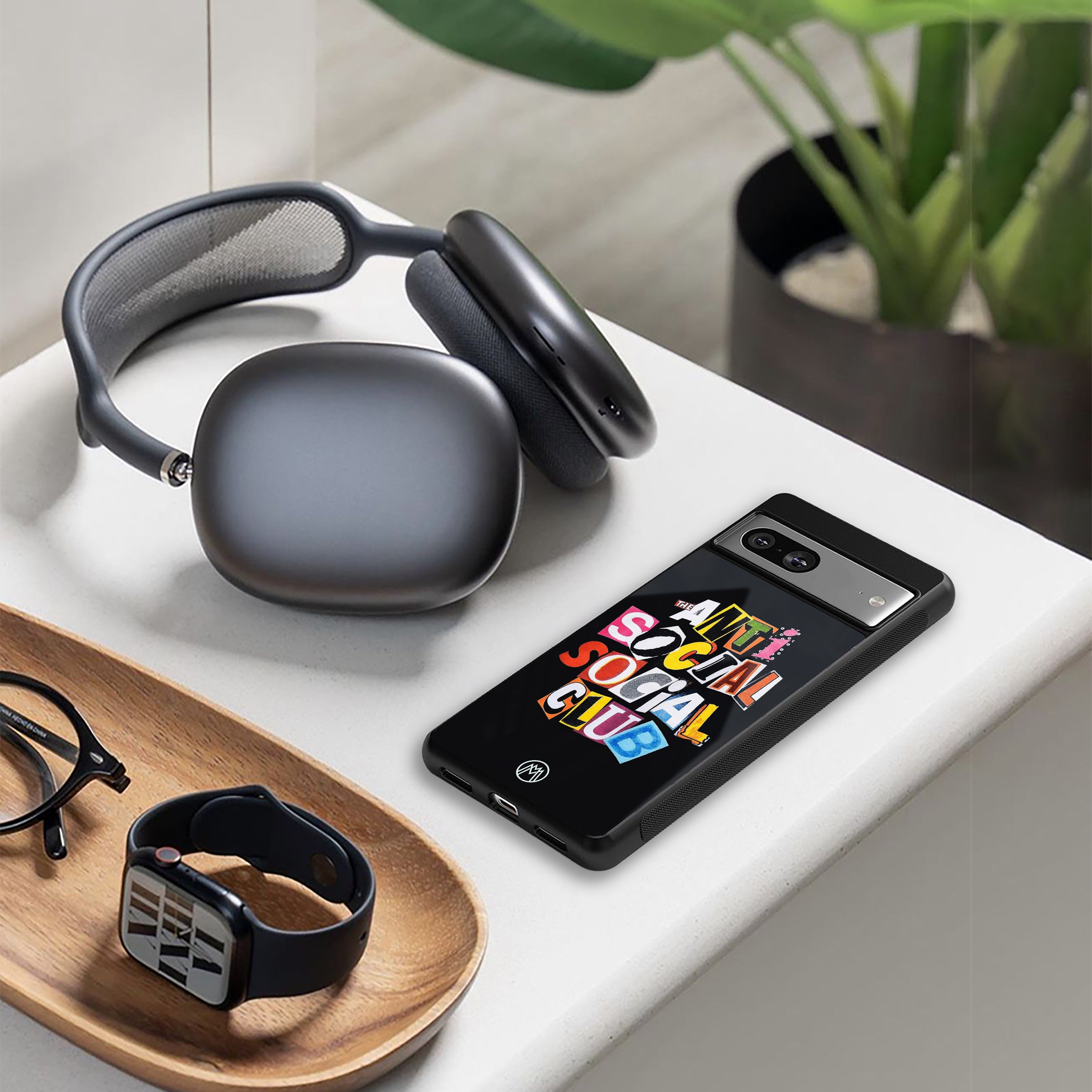 anti social club back phone cover | glass case for iphone 15