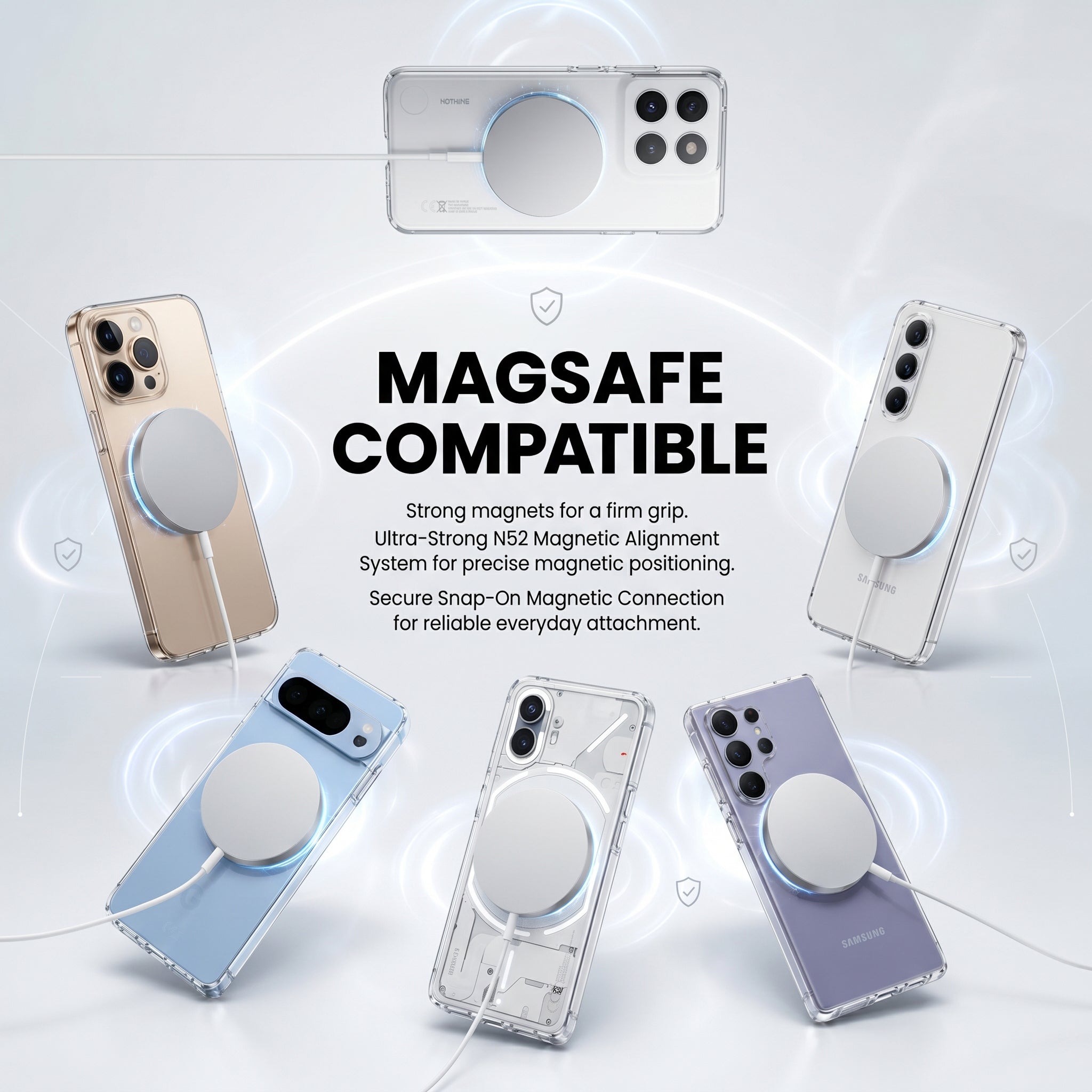 Anti Yellow Magsafe Clear Case for Realme 15x