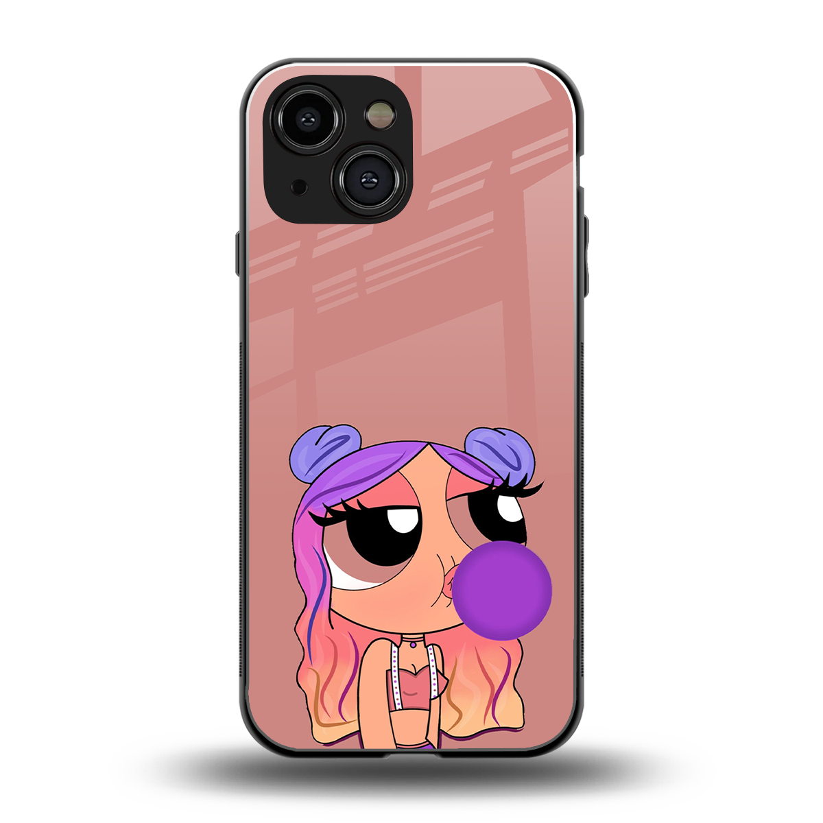 antique purple tote powerpuff girl back phone cover | glass case for iphone 13 mini