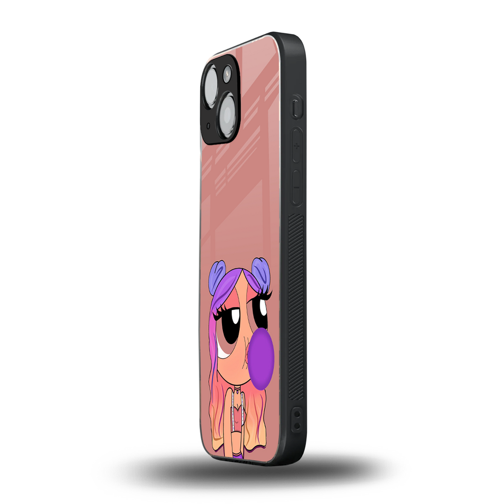 antique purple tote powerpuff girl back phone cover | glass case for iphone 13 mini