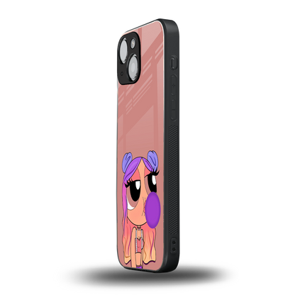 antique purple tote powerpuff girl back phone cover | glass case for iphone 13 mini
