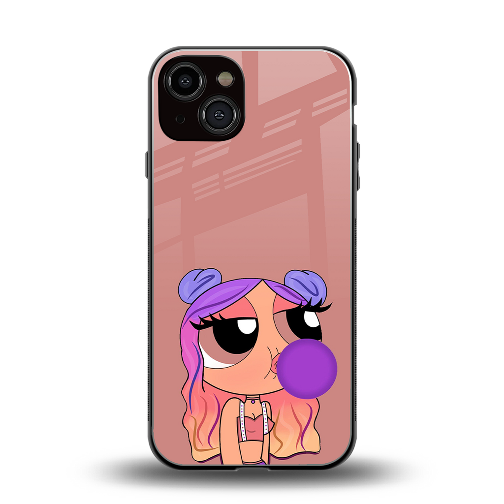 antique purple tote powerpuff girl back phone cover | glass case for iphone 13