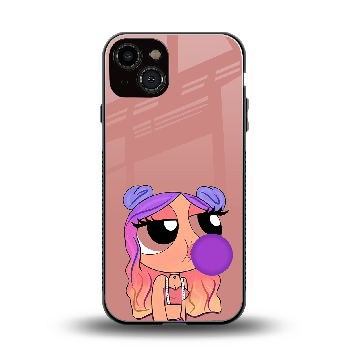 antique purple tote powerpuff girl back phone cover | glass case for iphone 13