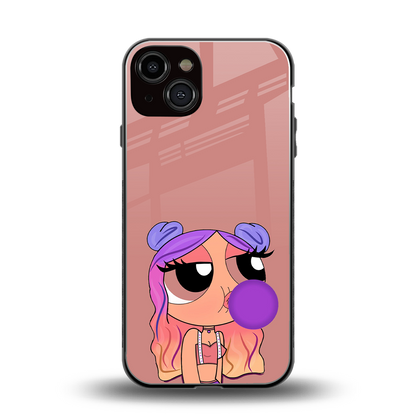 antique purple tote powerpuff girl back phone cover | glass case for iphone 13