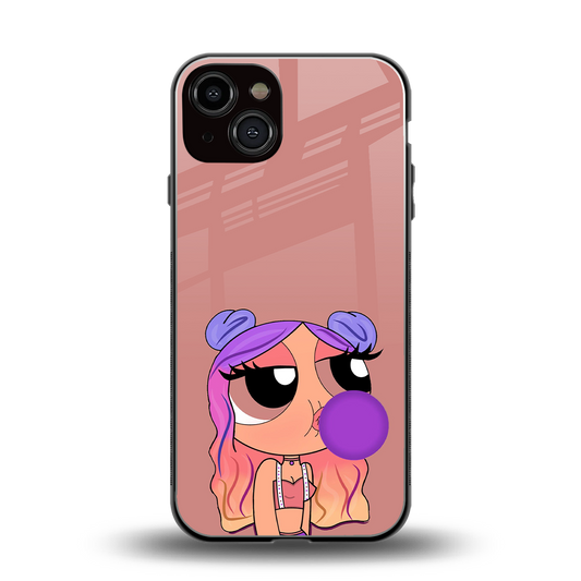 antique purple tote powerpuff girl back phone cover | glass case for iphone 13