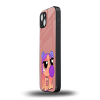 antique purple tote powerpuff girl back phone cover | glass case for iphone 14 plus
