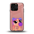 antique purple tote powerpuff girl back phone cover | glass case for iphone 15 pro