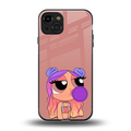 antique purple tote powerpuff girl back phone cover | glass case for iphone 15