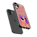 antique purple tote powerpuff girl back phone cover | glass case for iphone 16 plus