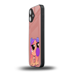 antique purple tote powerpuff girl back phone cover | glass case for iphone 16 plus