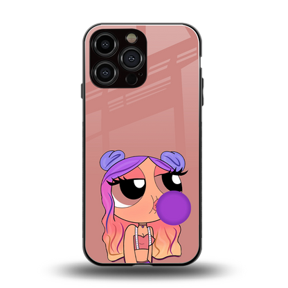 antique purple tote powerpuff girl back phone cover | glass case for iphone 16 pro max
