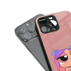 antique purple tote powerpuff girl back phone cover | glass case for iphone 15 pro