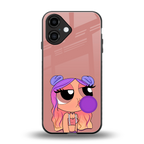 antique purple tote powerpuff girl back phone cover | glass case for iphone 16