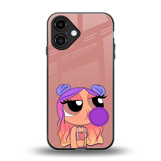 antique purple tote powerpuff girl back phone cover | glass case for iphone 16