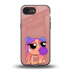 antique purple tote powerpuff girl back phone cover | glass case for iphone 16e