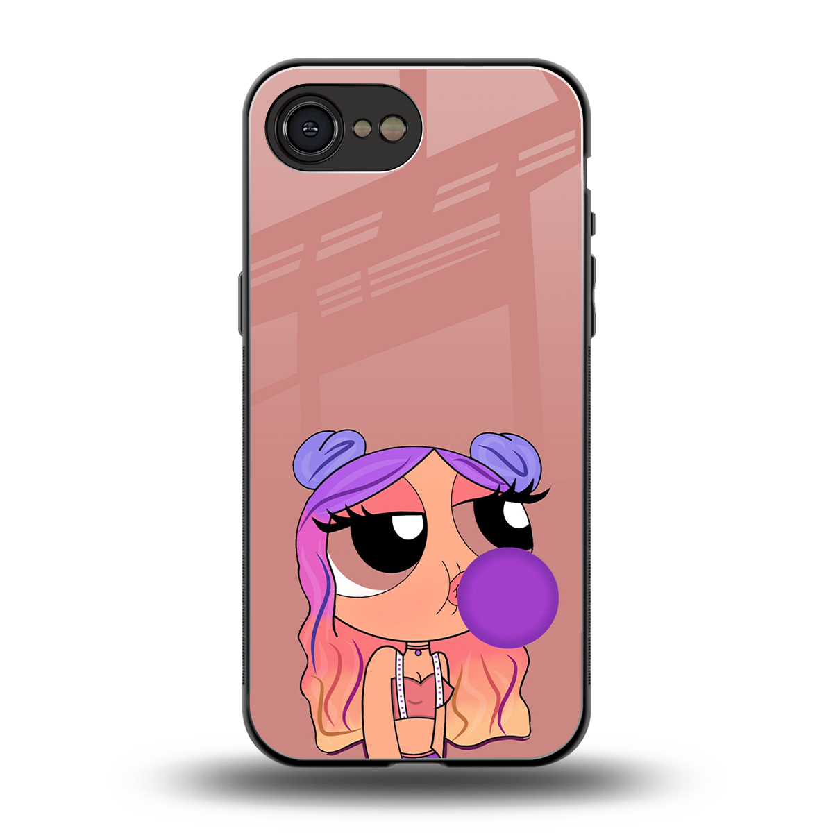 antique purple tote powerpuff girl back phone cover | glass case for iphone 16e