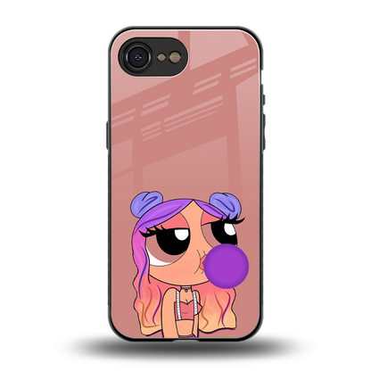 antique purple tote powerpuff girl back phone cover | glass case for iphone 16e
