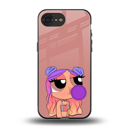 antique purple tote powerpuff girl back phone cover | glass case for iphone 16e