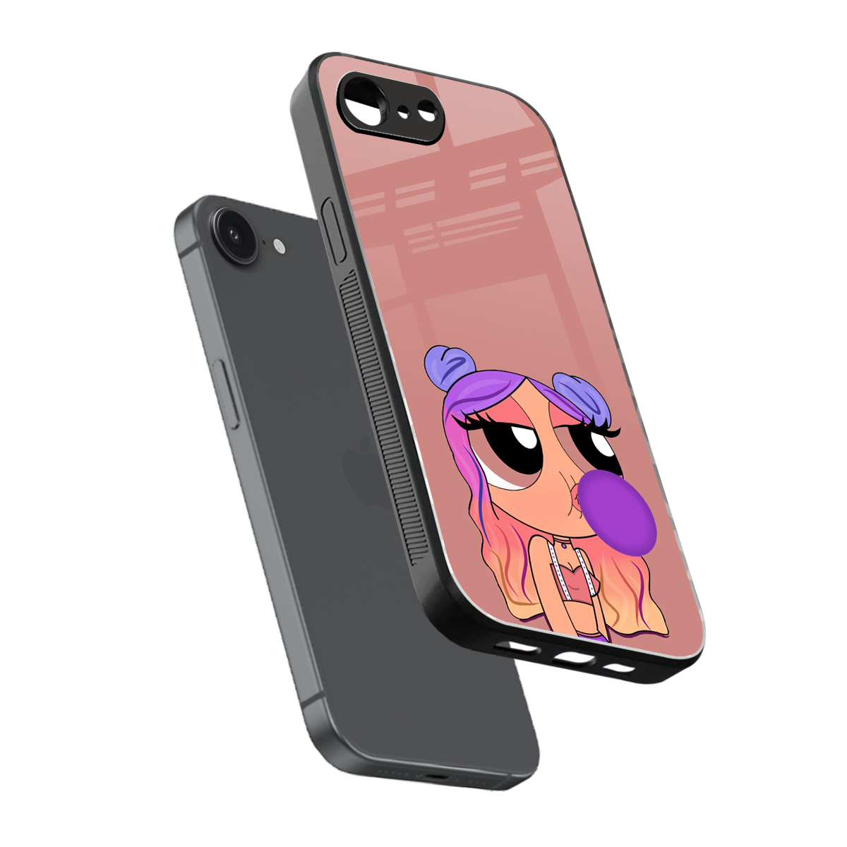 antique purple tote powerpuff girl back phone cover | glass case for iphone 16e