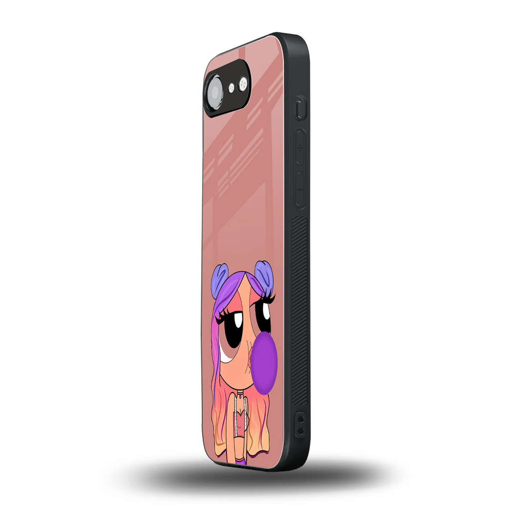 antique purple tote powerpuff girl back phone cover | glass case for iphone 16e
