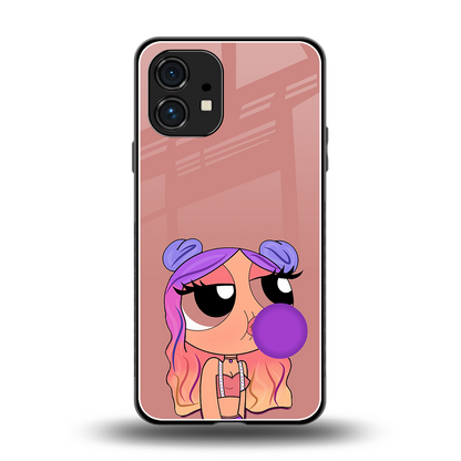 antique purple tote powerpuff girl back phone cover | glass case for nothing phone 1