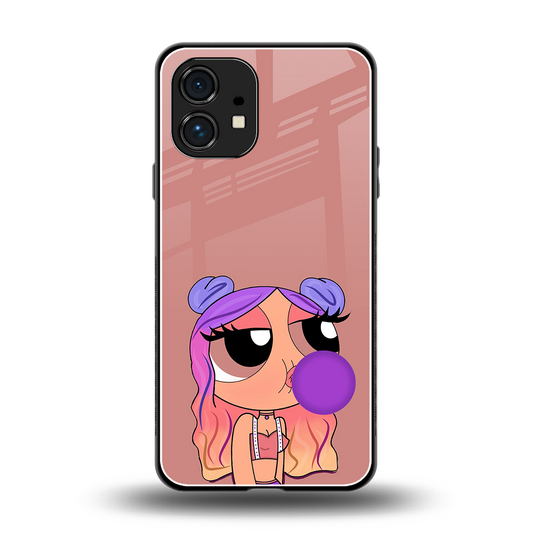antique purple tote powerpuff girl back phone cover | glass case for nothing phone 1