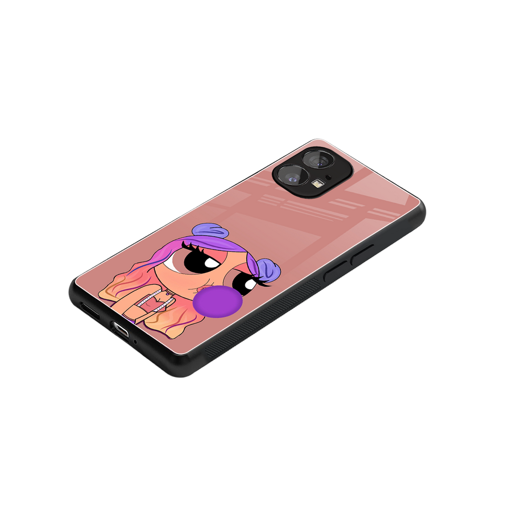 antique purple tote powerpuff girl back phone cover | glass case for nothing phone 1