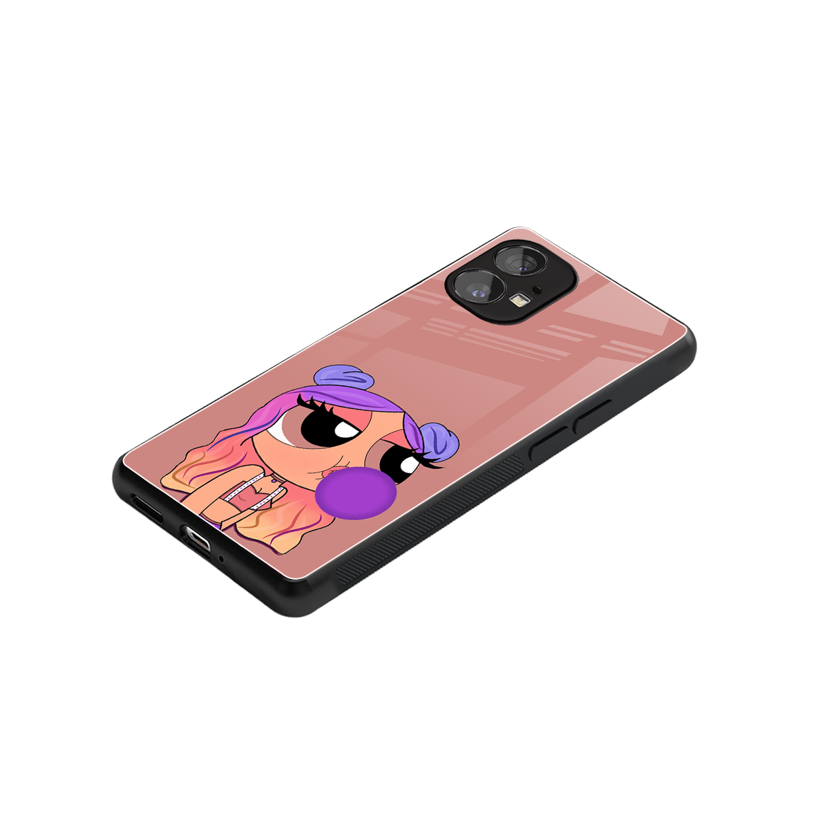 antique purple tote powerpuff girl back phone cover | glass case for nothing phone 1