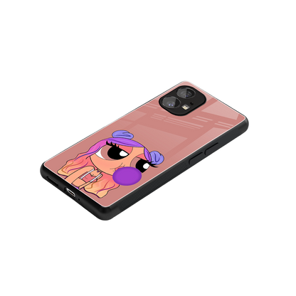 antique purple tote powerpuff girl back phone cover | glass case for nothing phone 1