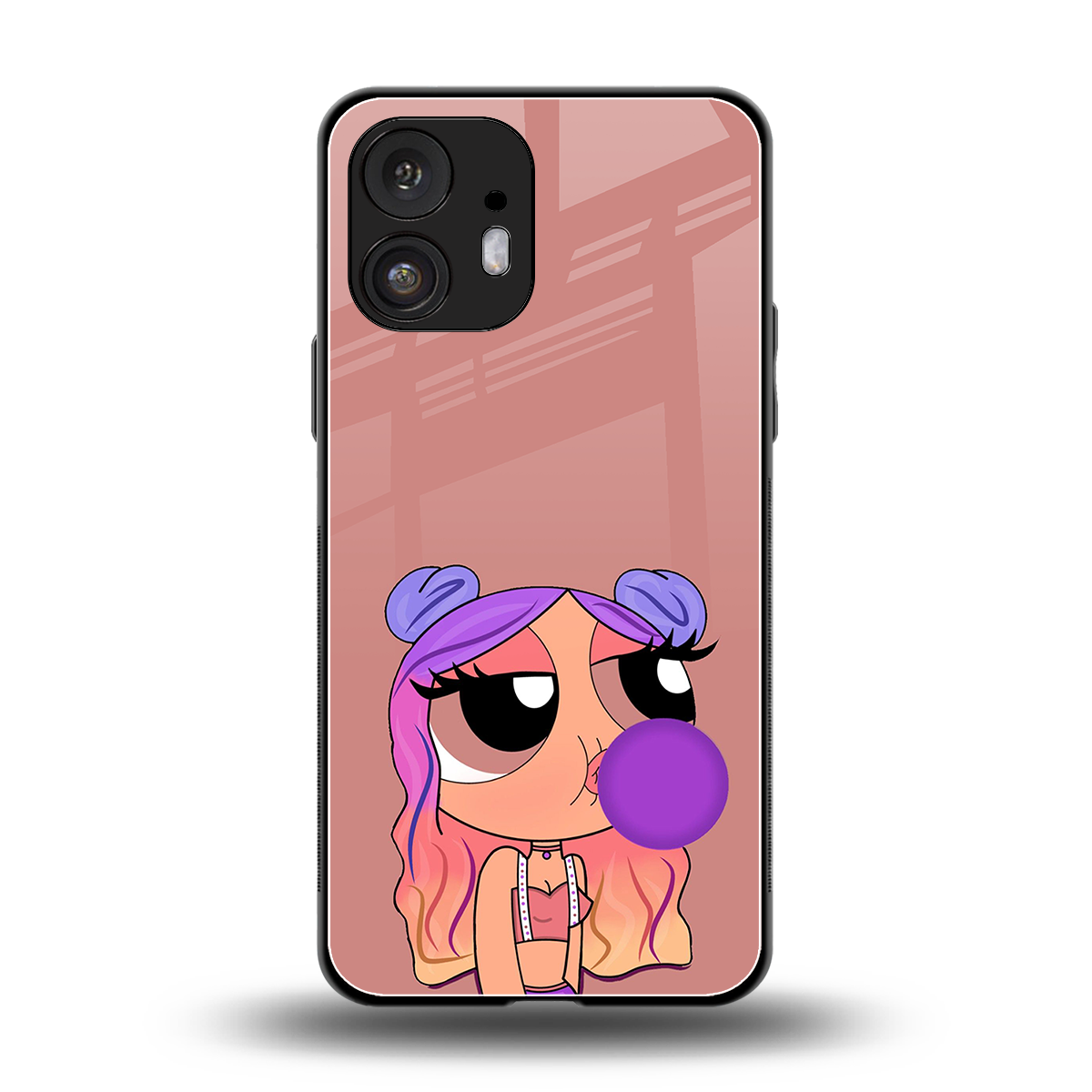 antique purple tote powerpuff girl back phone cover | glass case for nothing phone 2