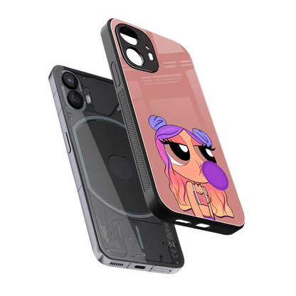 antique purple tote powerpuff girl back phone cover | glass case for nothing phone 2