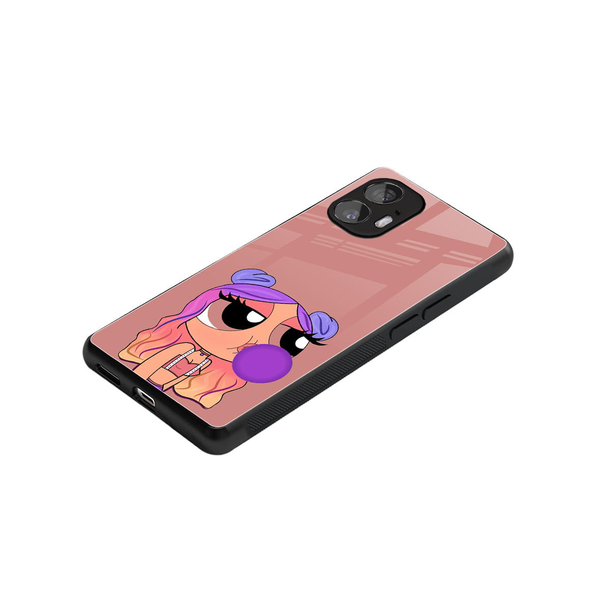 antique purple tote powerpuff girl back phone cover | glass case for nothing phone 2