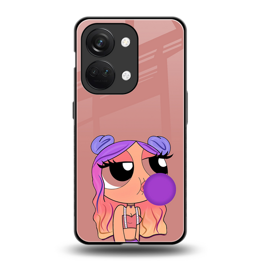 antique purple tote powerpuff girl back phone cover | glass case for oneplus nord 3