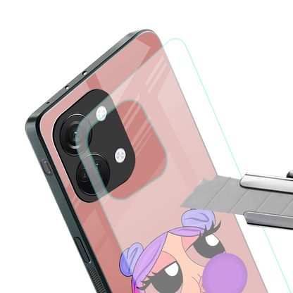 antique purple tote powerpuff girl back phone cover | glass case for oneplus nord 3