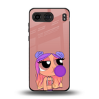antique purple tote powerpuff girl back phone cover | glass case for oneplus nord 4