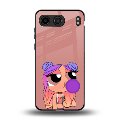 antique purple tote powerpuff girl back phone cover | glass case for oneplus nord 4