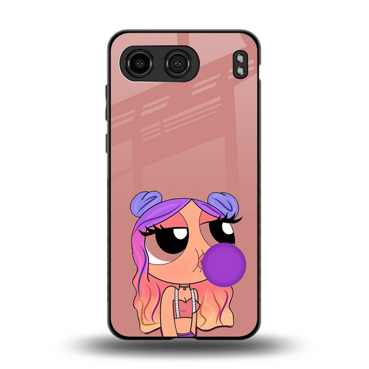 antique purple tote powerpuff girl back phone cover | glass case for oneplus nord 4