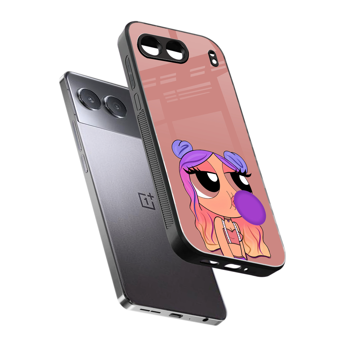 antique purple tote powerpuff girl back phone cover | glass case for oneplus nord 4
