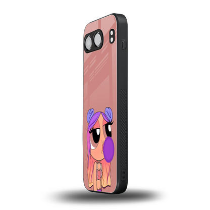 antique purple tote powerpuff girl back phone cover | glass case for oneplus nord 4