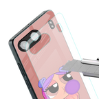 antique purple tote powerpuff girl back phone cover | glass case for oneplus nord 4