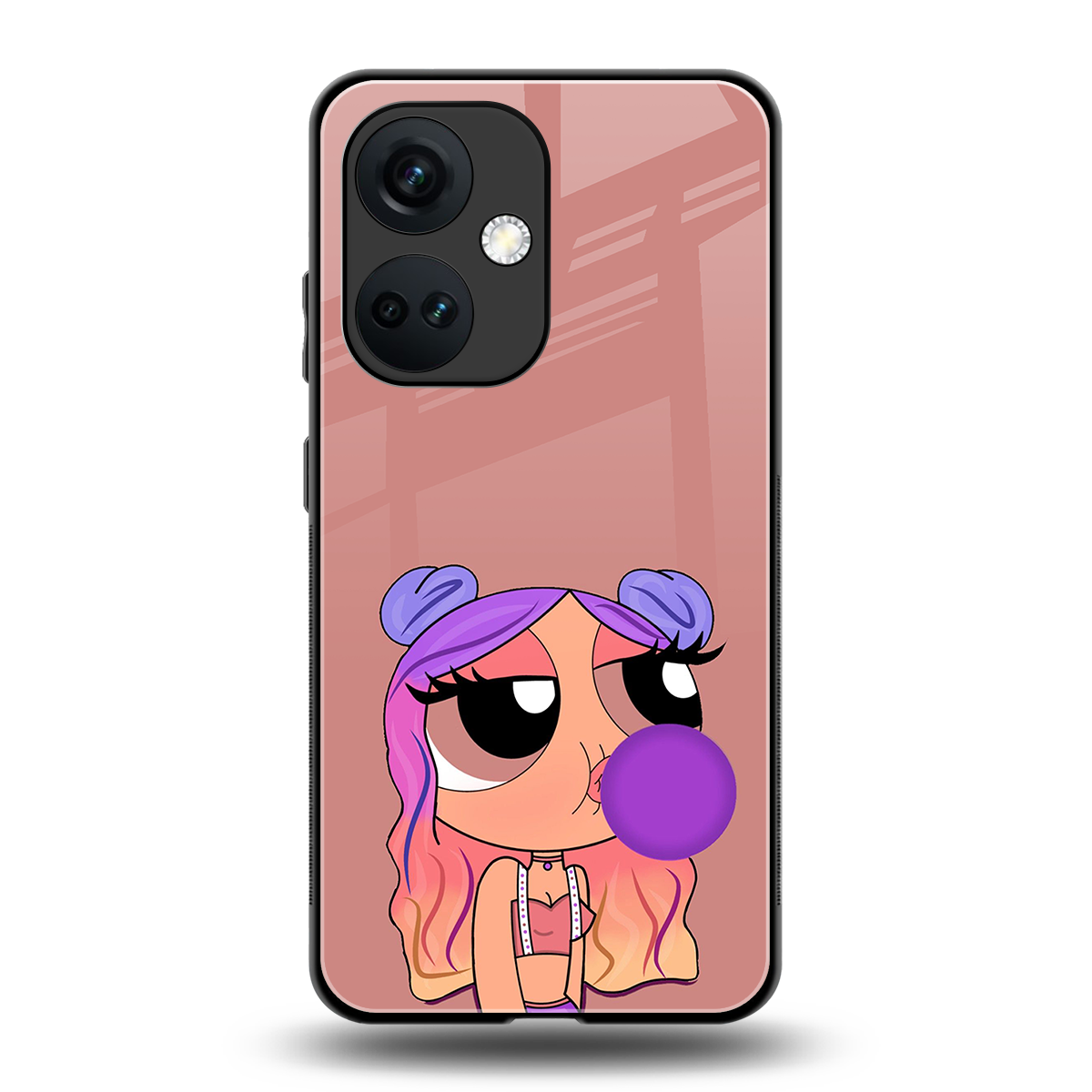 antique purple tote powerpuff girl back phone cover | glass case for oneplus nord ce 3