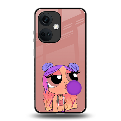 antique purple tote powerpuff girl back phone cover | glass case for oneplus nord ce 3