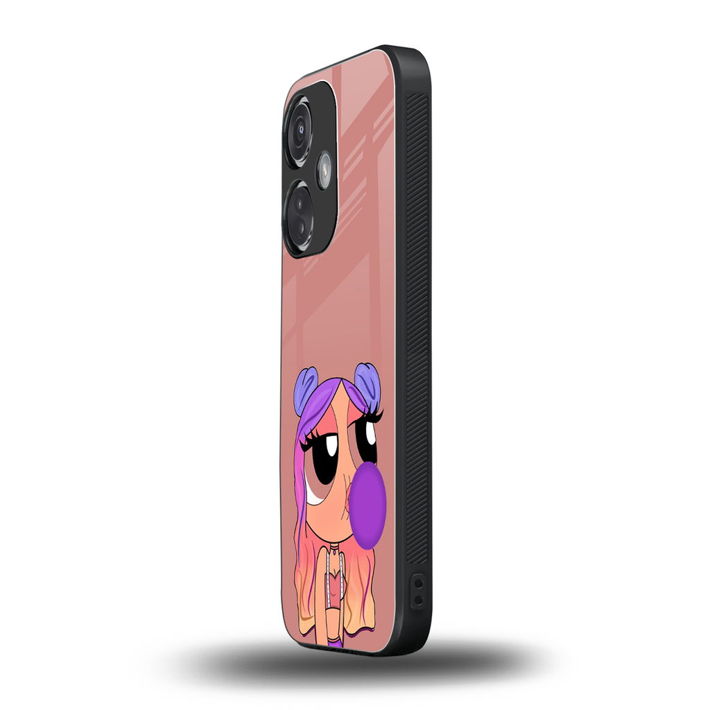 antique purple tote powerpuff girl back phone cover | glass case for oneplus nord ce 3