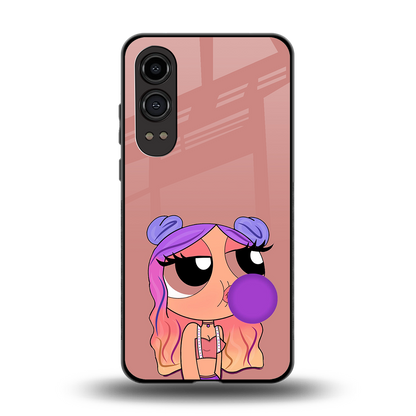 antique purple tote powerpuff girl back phone cover | glass case for oneplus nord ce 4 lite